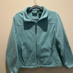 L.L. Bean Sky Blue Fleece Zip Up Jacket